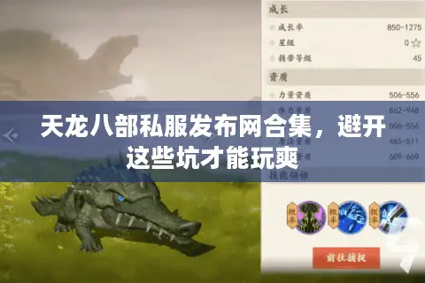 天龙八部私服发布网合集，避开这些坑才能玩爽