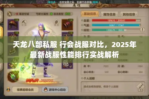 天龙八部私服 行会战服对比,2025年最新战服性能排行实战解析 天龙八部私服 行会战服对比,2025年最新战服性能排行实战解析