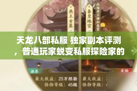 天龙八部私服 独家副本评测，普通玩家蜕变私服探险家的真实秘密