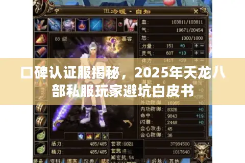 口碑认证服揭秘，2025年天龙八部私服玩家避坑白皮书