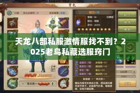 天龙八部私服激情服找不到?2025老鸟私藏选服窍门 天龙八部私服激情服找不到?2025老鸟私藏选服窍门