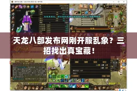 天龙八部发布网刚开服乱象？三招找出真宝藏！