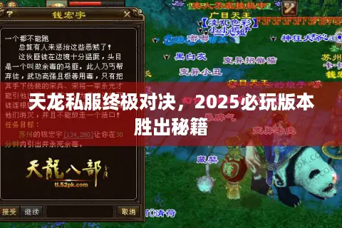 天龙私服终极对决,2025必玩版本胜出秘籍 天龙私服终极对决,2025必玩版本胜出秘籍