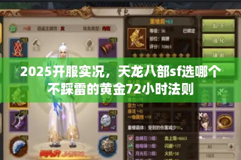 2025开服实况，天龙八部sf选哪个不踩雷的黄金72小时法则