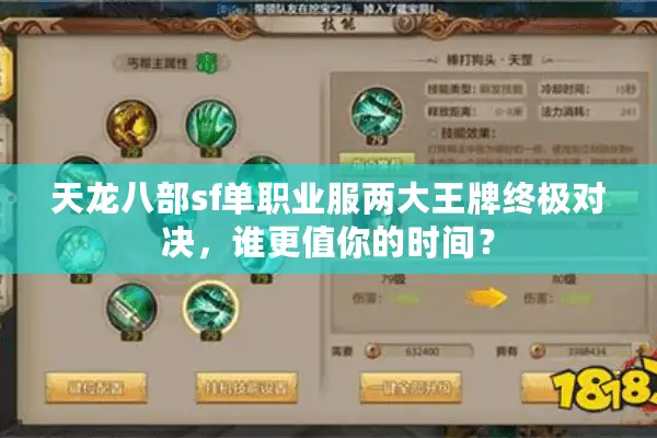 天龙八部sf单职业服两大王牌终极对决，谁更值你的时间？