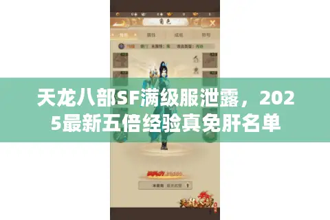 天龙八部SF满级服泄露，2025最新五倍经验真免肝名单