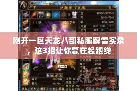 刚开一区天龙八部私服踩雷实录,这3招让你赢在起跑线 刚开一区天龙八部私服踩雷实录,这3招让你赢在起跑线
