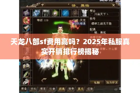 天龙八部sf费用高吗？2025年私服真实开销排行榜揭秘