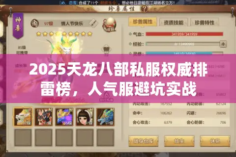 2025天龙八部私服权威排雷榜,人气服避坑实战 2025天龙八部私服权威排雷榜,人气服避坑实战