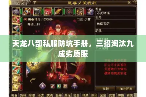 天龙八部私服防坑手册,三招淘汰九成劣质服 天龙八部私服防坑手册,三招淘汰九成劣质服