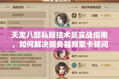 天龙八部私服技术员实战指南，如何解决服务器频繁卡顿问题？