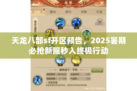 天龙八部sf开区预告，2025暑期必抢新服秒入终极行动