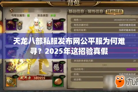 天龙八部私服发布网公平服为何难寻？2025年这招验真假