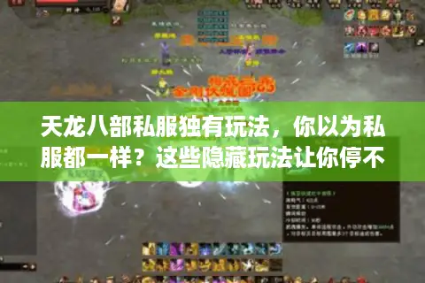 天龙八部私服独有玩法，你以为私服都一样？这些隐藏玩法让你停不下来