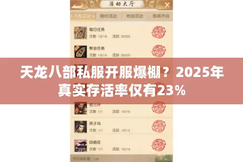 天龙八部私服开服爆棚？2025年真实存活率仅有23%
