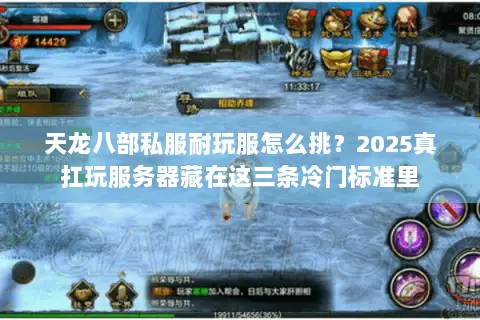 天龙八部私服耐玩服怎么挑？2025真扛玩服务器藏在这三条冷门标准里