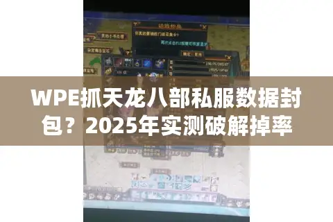 WPE抓天龙八部私服数据封包？2025年实测破解掉率修改教程