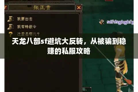 天龙八部sf避坑大反转，从被骗到稳赚的私服攻略