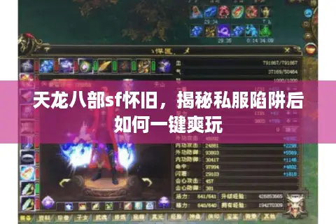 天龙八部sf怀旧，揭秘私服陷阱后如何一键爽玩