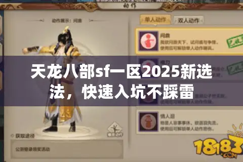 天龙八部sf一区2025新选法,快速入坑不踩雷 天龙八部sf一区2025新选法,快速入坑不踩雷