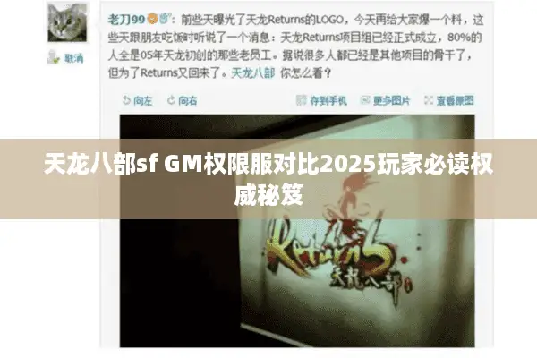 天龙八部sf GM权限服对比2025玩家必读权威秘笈