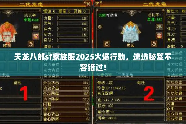 天龙八部sf家族服2025火爆行动，速选秘笈不容错过！