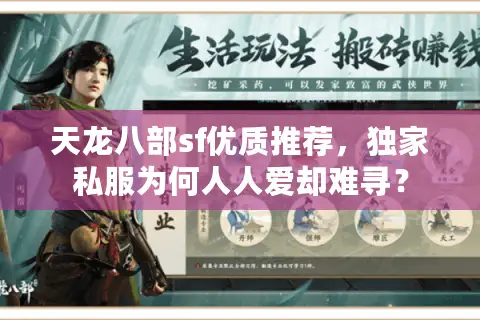 天龙八部sf优质推荐，独家私服为何人人爱却难寻？