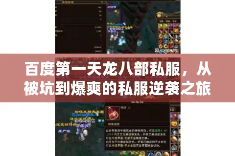 百度第一天龙八部私服，从被坑到爆爽的私服逆袭之旅