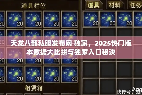 天龙八部私服发布网 独家，2025热门版本数据大比拼与独家入口秘诀
