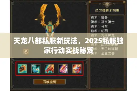 天龙八部私服新玩法,2025私服独家行动实战秘笈 天龙八部私服新玩法,2025私服独家行动实战秘笈