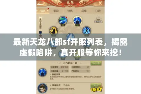 最新天龙八部sf开服列表,揭露虚假陷阱,真开服等你来挖! 最新天龙八部sf开服列表,揭露虚假陷阱,真开服等你来挖!