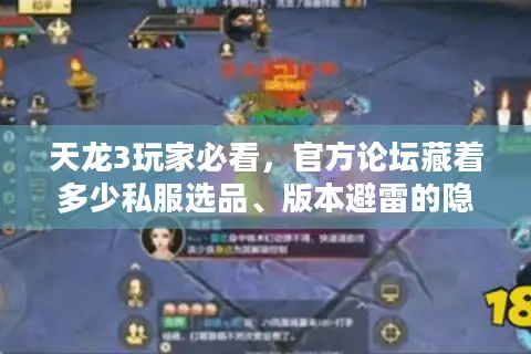 天龙3玩家必看，官方论坛藏着多少私服选品、版本避雷的隐藏攻略？