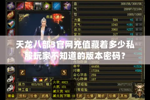 天龙八部3官网充值藏着多少私服玩家不知道的版本密码？