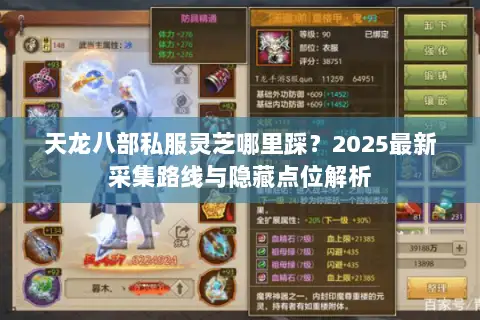 天龙八部私服灵芝哪里踩？2025最新采集路线与隐藏点位解析