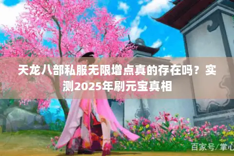 天龙八部私服无限增点真的存在吗？实测2025年刷元宝真相