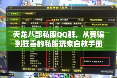 天龙八部私服QQ群，从受骗到狂喜的私服玩家自救手册