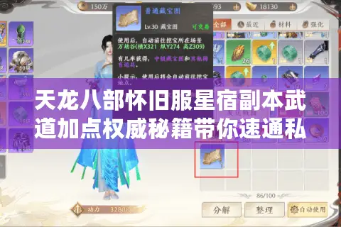 天龙八部怀旧服星宿副本武道加点权威秘籍带你速通私服挑战 天龙八部怀旧服星宿副本武道加点权威秘籍带你速通私服挑战