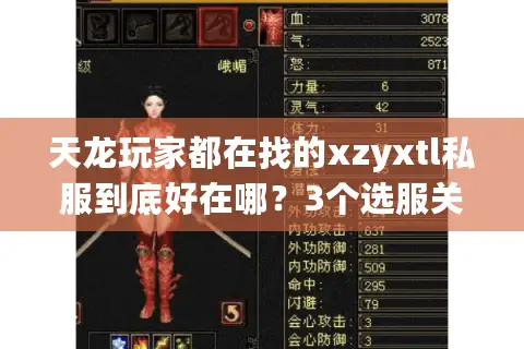 天龙玩家都在找的xzyxtl私服到底好在哪？3个选服关键避坑指南