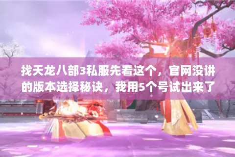 找天龙八部3私服先看这个，官网没讲的版本选择秘诀，我用5个号试出来了