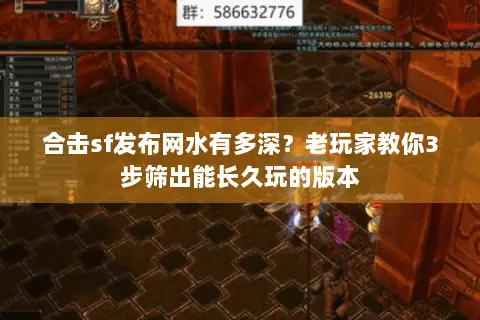 合击sf发布网水有多深？老玩家教你3步筛出能长久玩的版本
