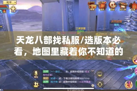 天龙八部找私服/选版本必看，地图里藏着你不知道的升级/打宝密码