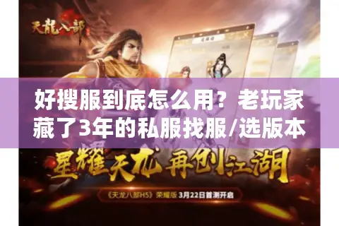 好搜服到底怎么用？老玩家藏了3年的私服找服/选版本/查攻略实战技巧