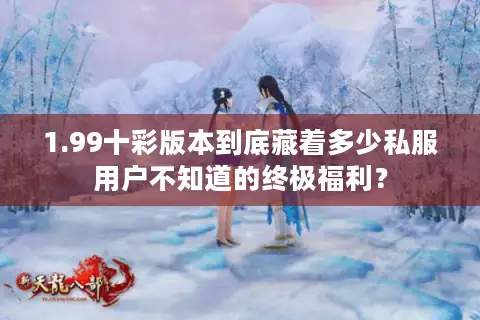 1.99十彩版本到底藏着多少私服用户不知道的终极福利？