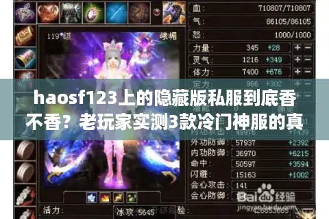 haosf123上的隐藏版私服到底香不香？老玩家实测3款冷门神服的真相