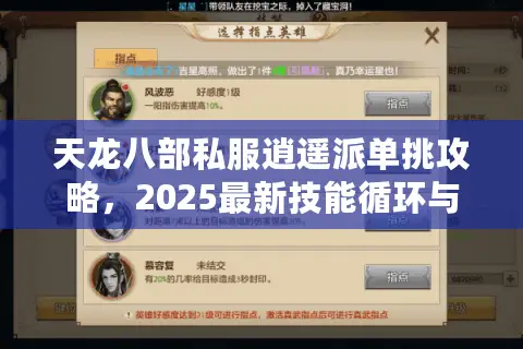 天龙八部私服逍遥派单挑攻略，2025最新技能循环与装备词条解析