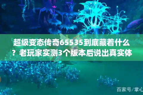 超级变态传奇65535到底藏着什么？老玩家实测3个版本后说出真实体验