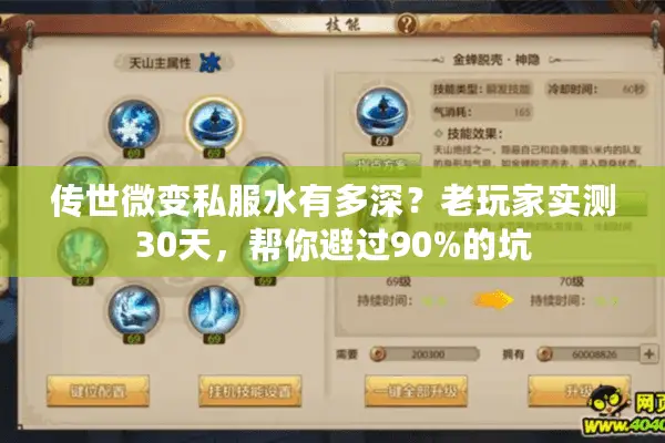 传世微变私服水有多深？老玩家实测30天，帮你避过90%的坑