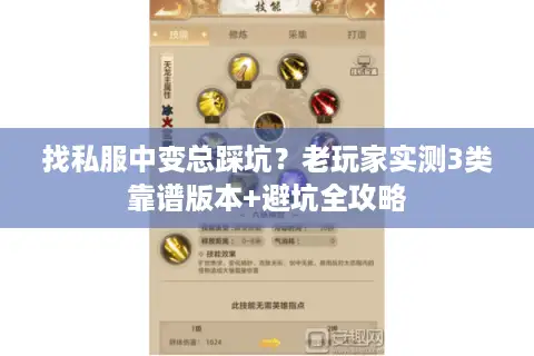 找私服中变总踩坑？老玩家实测3类靠谱版本+避坑全攻略