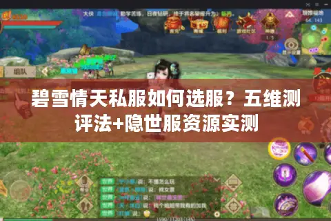 碧雪情天私服如何选服？五维测评法+隐世服资源实测