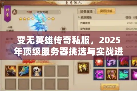 变无英雄传奇私服，2025年顶级服务器挑选与实战进阶全攻略